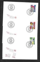 3 FDC 842 - 844 Serie Einzelmarken ET Zürich 16.3.1993