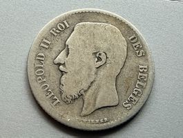 1 Franc 1867 Belgien- Silber 835/1000