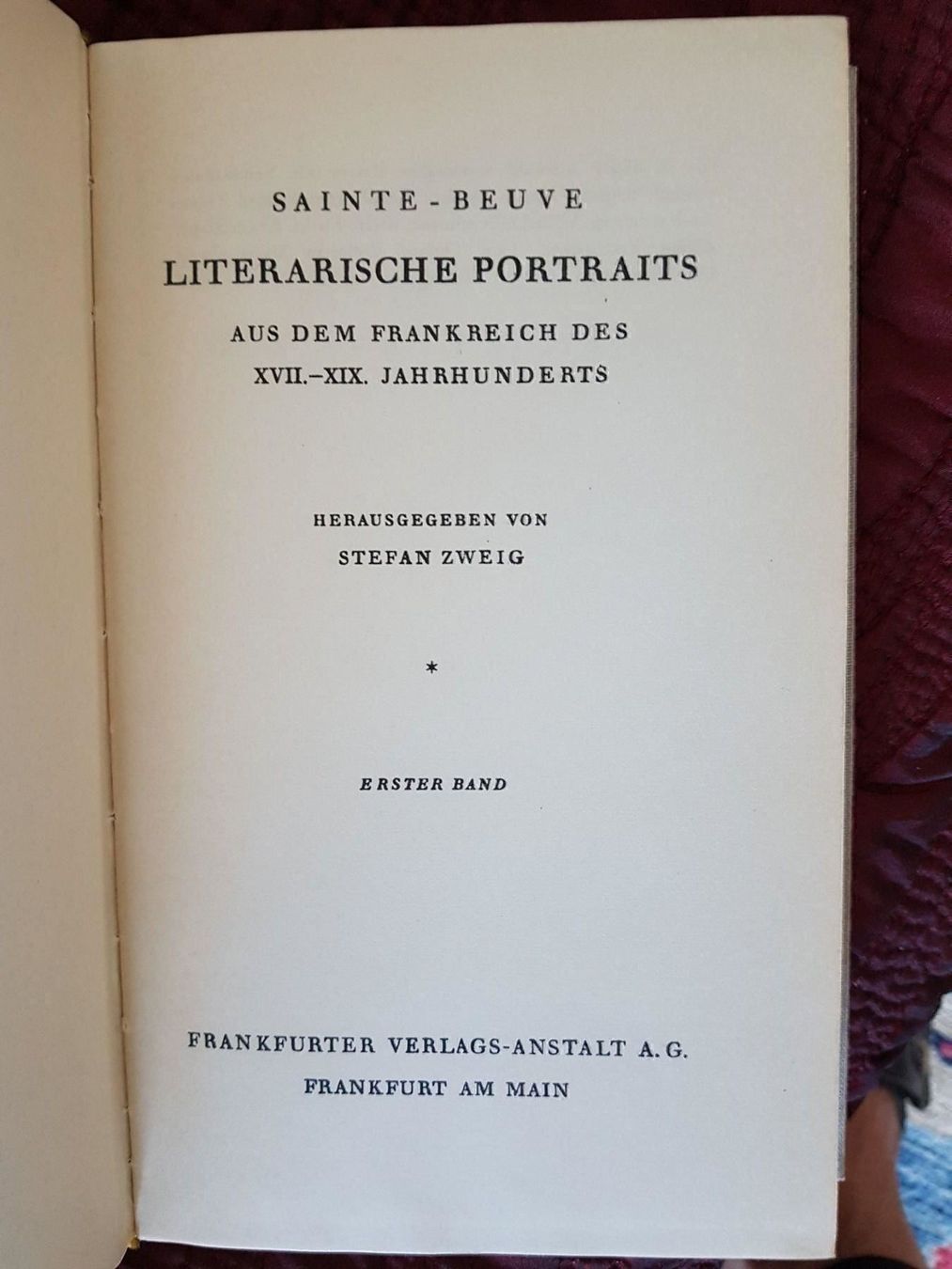 Libri: 2 Bände Saint-Beuve, Literar. Portraits – Usato da zürich venduto da gabab 1
