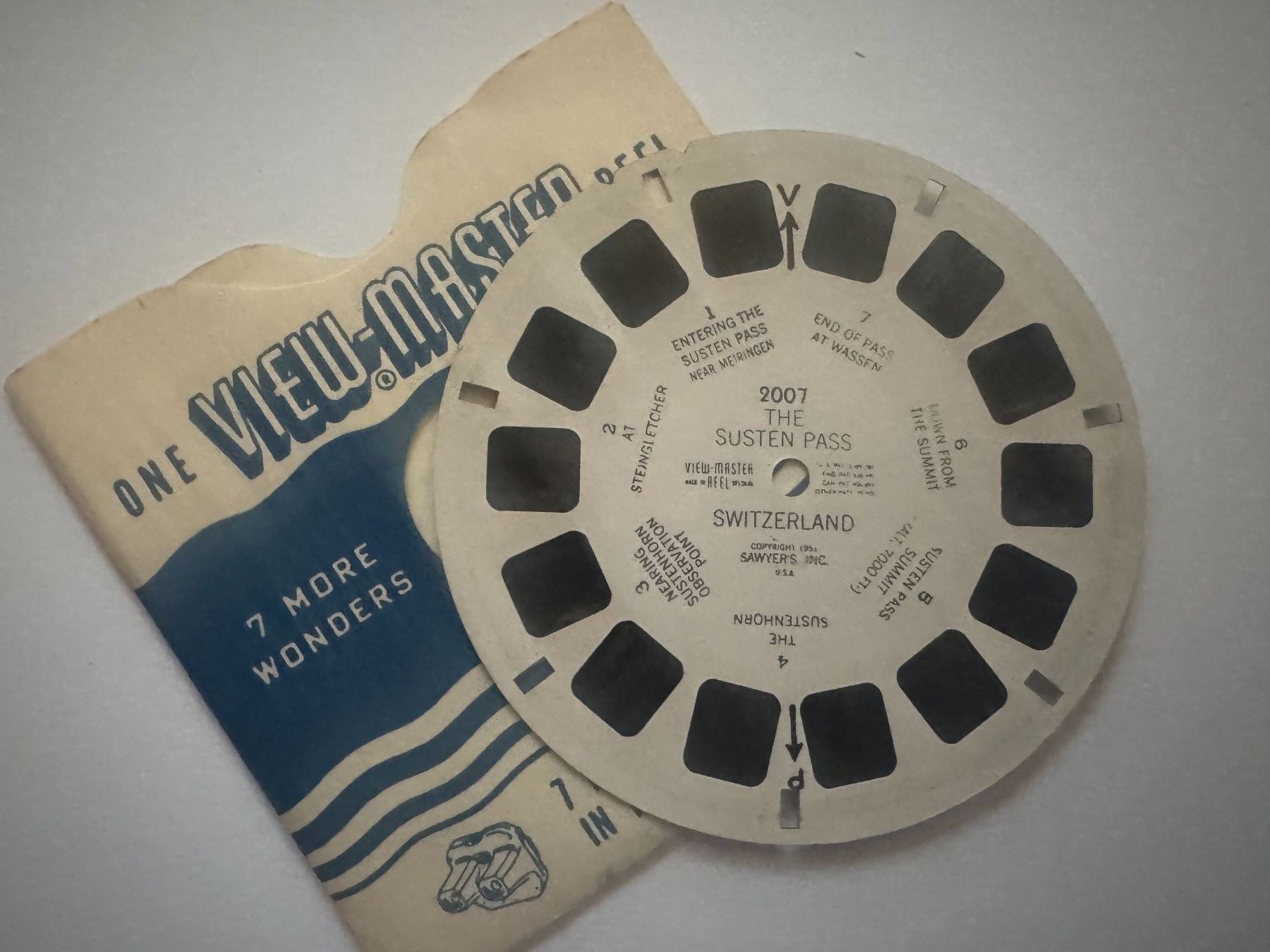 View-master Giocattoli: View-Master 3D: Nr. 2007 THE SUSTEN PASS – Usato da Tegerfelden venduto da siebenmacky 2