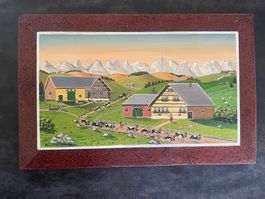 Ancienne Peinture sur Bois Appenzeller Bauermalerei A.Bétant