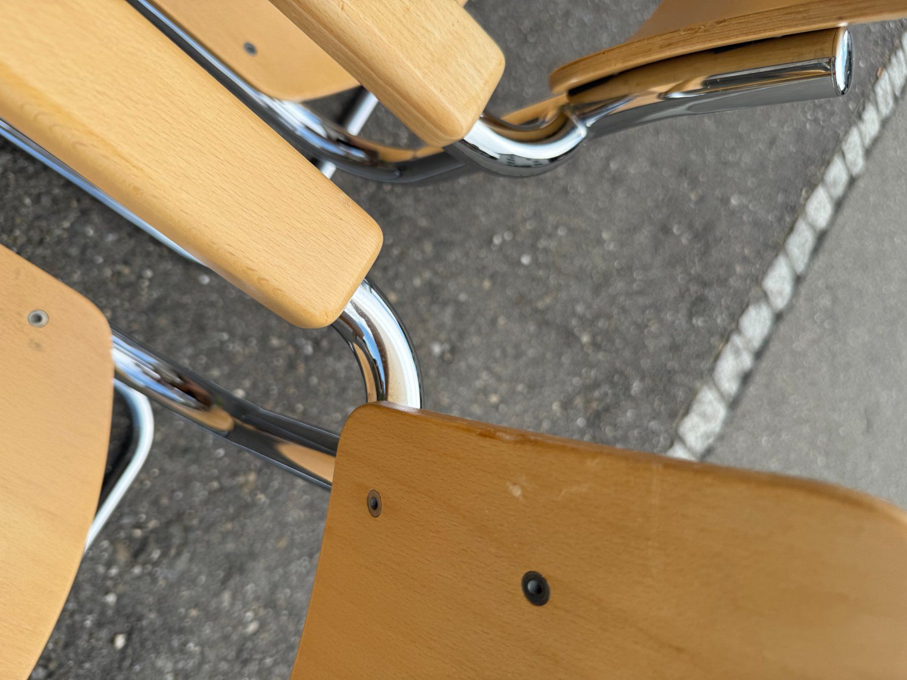 Thonet Sedie: Thonet S43F Freischwinger 4er Set // Marcel Breuer – Usato da Schinznach-Dorf venduto da mix 4