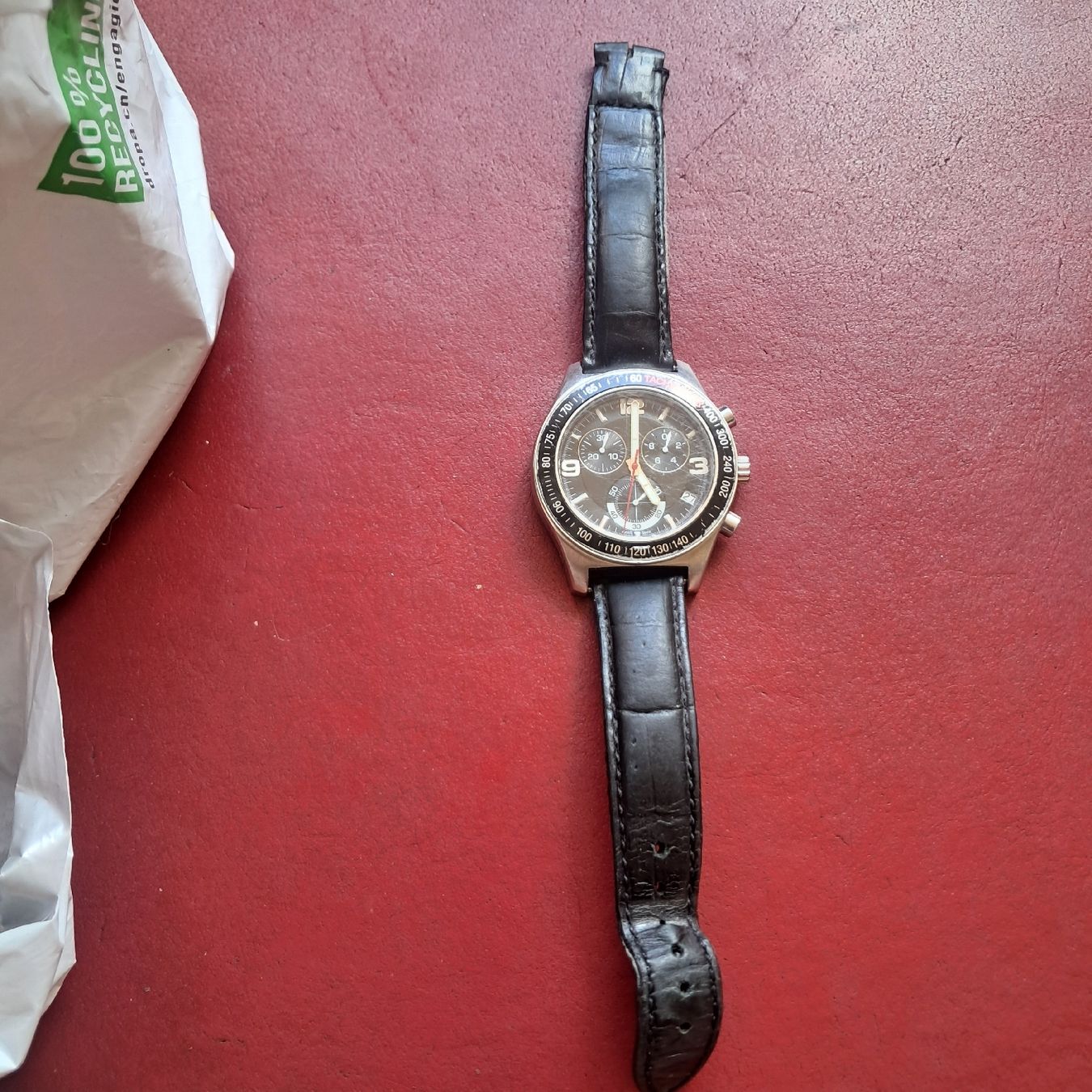 Montres: Chronograph Uhr Lederalarm – D'occasion à Dietikon par una_y6wy