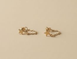 Dainty Star Chain Earrings