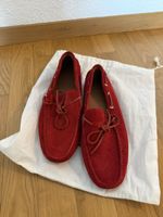 NEU Loafers Moccasin Rot 41/42 Navyboot Echtlederi