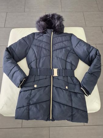 Wintermantel Mädchen blau