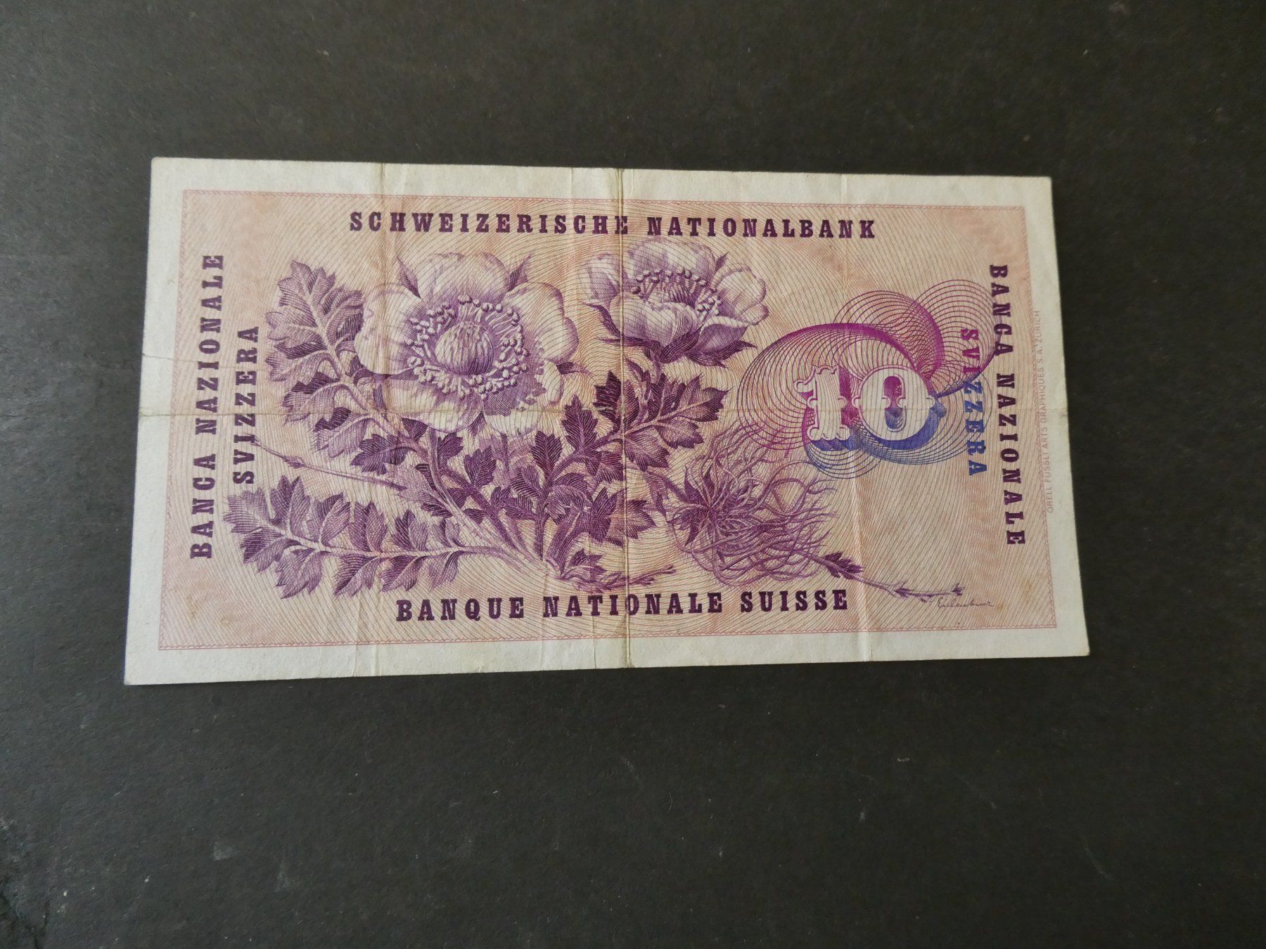 Banconote: Schweiz 1963, 10 Franken – Usato da Hinterforst venduto da Rohusri 1