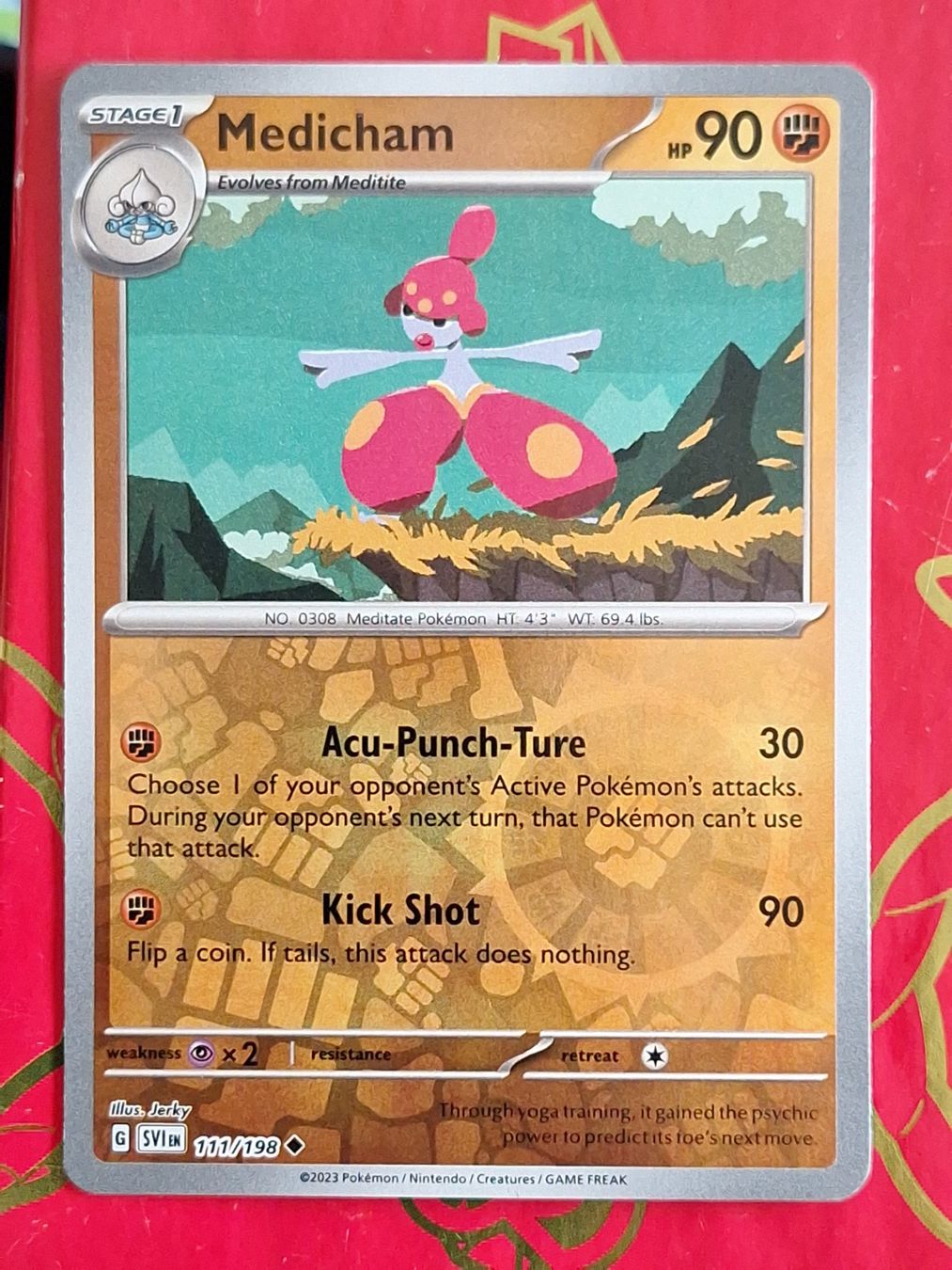 Pokémon Carte collezionabili: Medicham - Pokemon Reverse Holo Scarlet Violet Base – Usato da Altstätten SG venduto da GGsGameshop