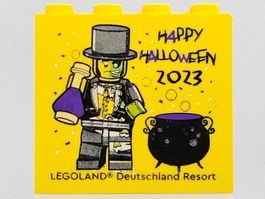 LEGO 30144pb409 Brick 2 x 4 x 3 with HAPPY HALLOWEEN 2023