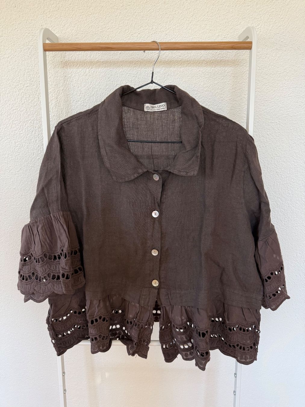 Chemisiers: Leinen Bluse braun One Size – D'occasion à Kloten par ble_78dj