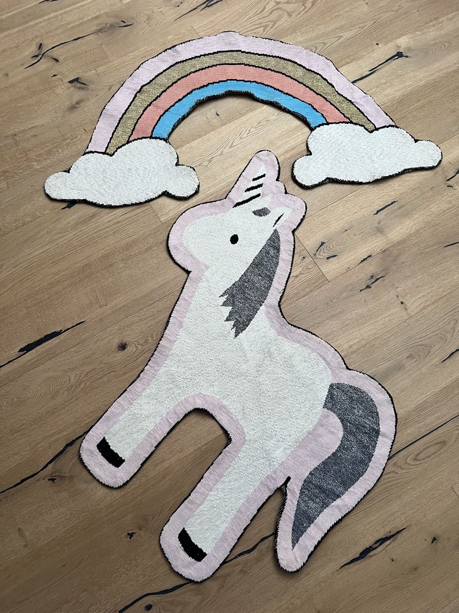 Tappeti: Teppich Einhorn und Regenbogen Kinderzimmer neu – Usato da Herbligen venduto da nic_q8yn 3
