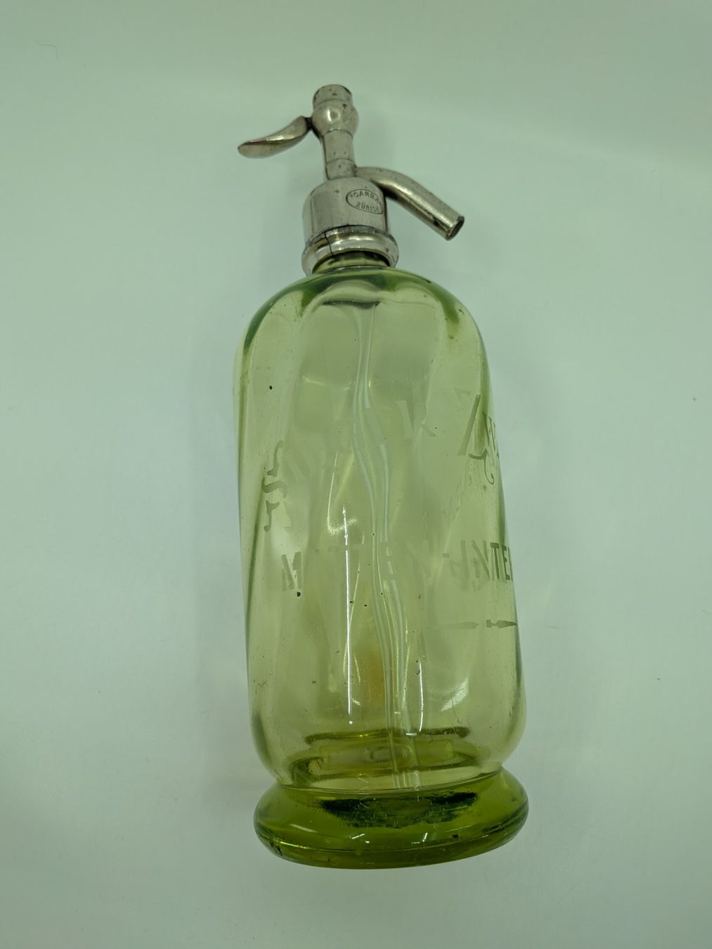 Bottiglie: Antike Syphonflasche vermutlich Uranglas – Usato da Emmen venduto da Brockofsky 8