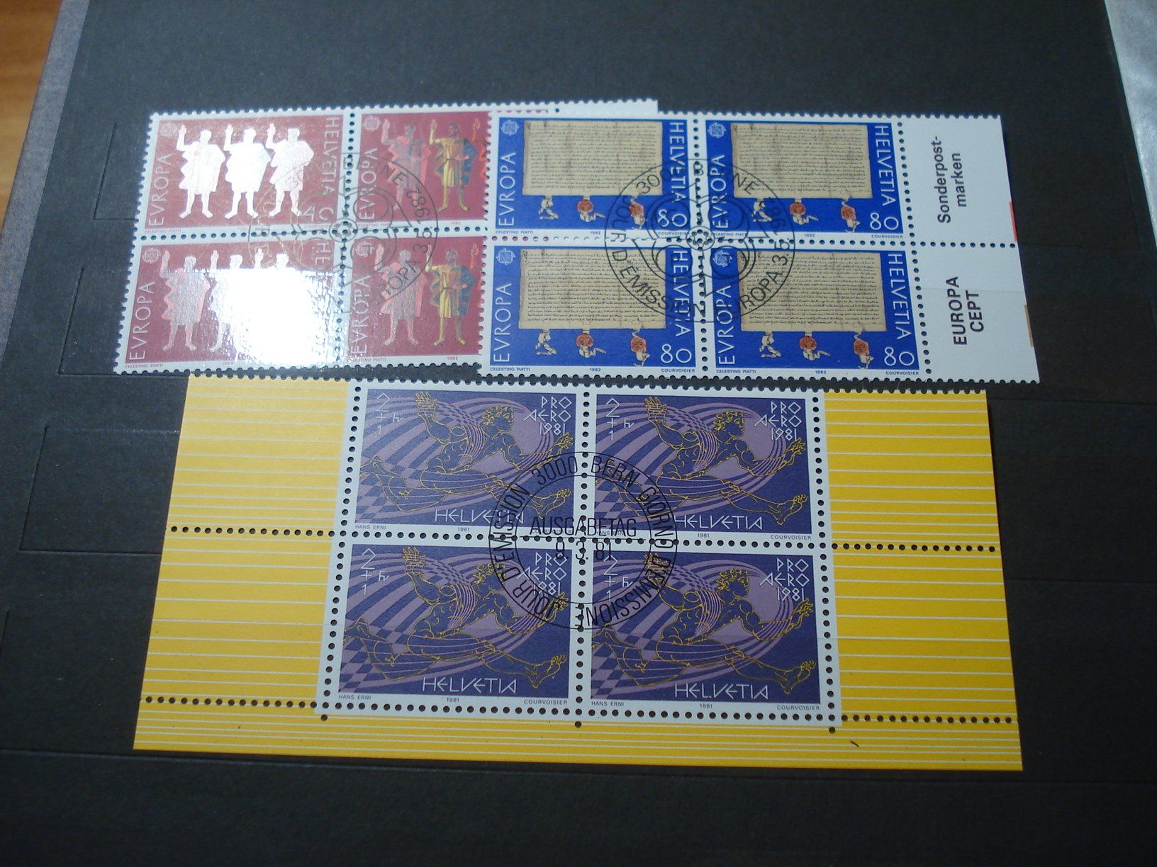 Alle Briefmarken: Lot 4erblocks ET-o, diverse Sätze – Gebraucht aus Niederwil AG von morostahu 2