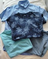 3 T-Shirts 146-152 und 1 Hemd 152 Leinen/Baumwolle