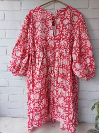 Mini Dress  – Hand Block Print size S/M L/XL