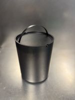 Tischabfalleimer schwarz mit Deckel guter Zustand