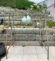 Garten Terrasse Schaukel + Körbe Shabby Metall Eisen Massiv