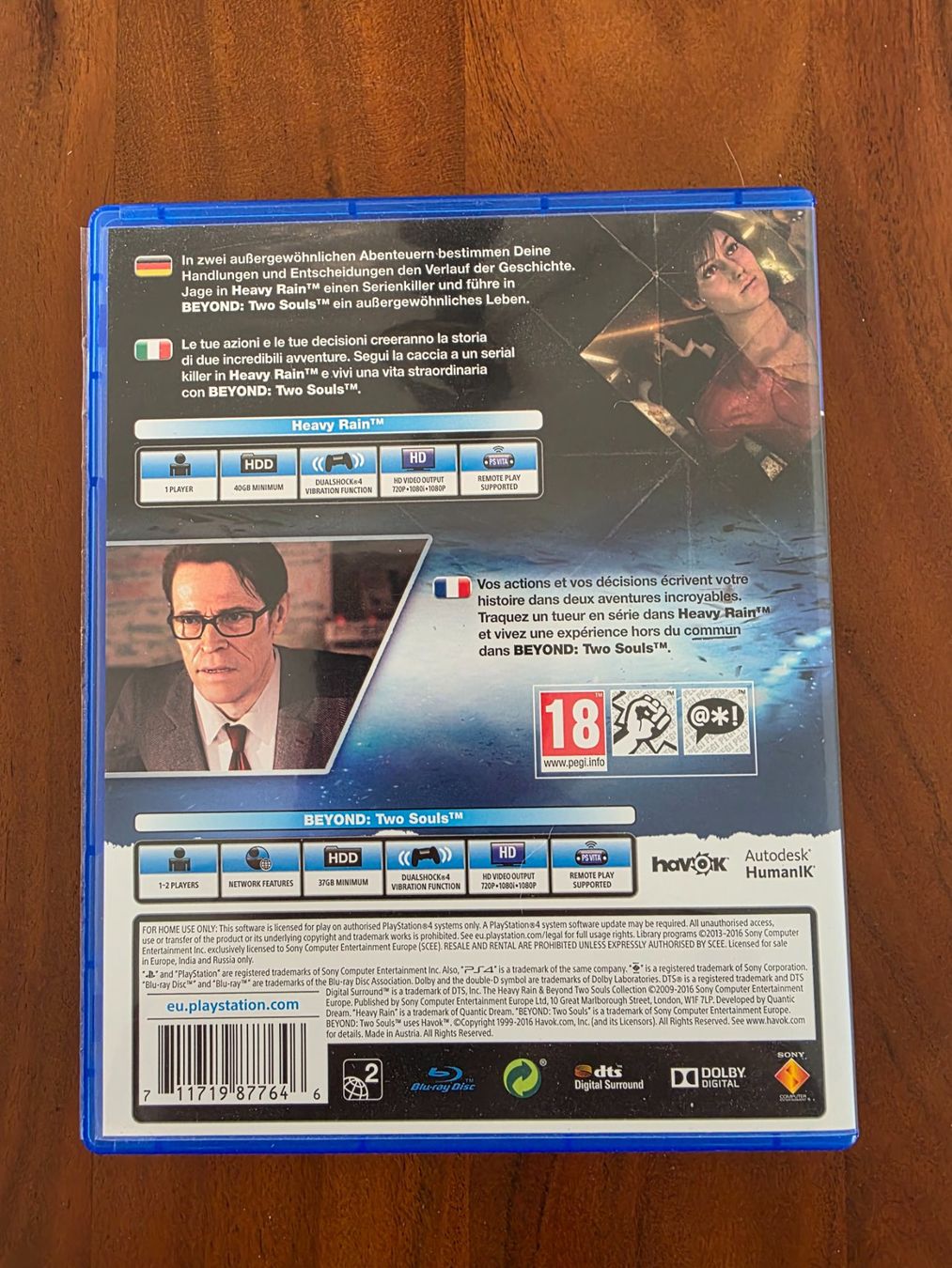 Giochi: Heavy Rain & Beyond Two Souls Collection PS4 – Usato da Volketswil venduto da rem_nb6v 1