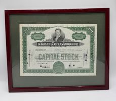 Historische Aktie Clinton Trust Company New York, gerahmt