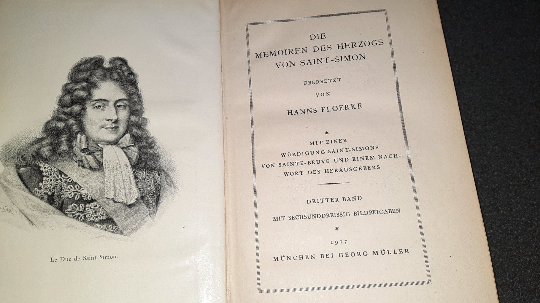 Libri: DIE MEMOIREN  DES HERZOGS SAINT SIMON – Usato da zürich venduto da gabab 7