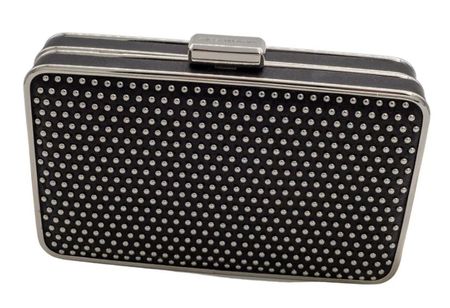 Pochette Michael Kors – cuir noir clouté – chaîne