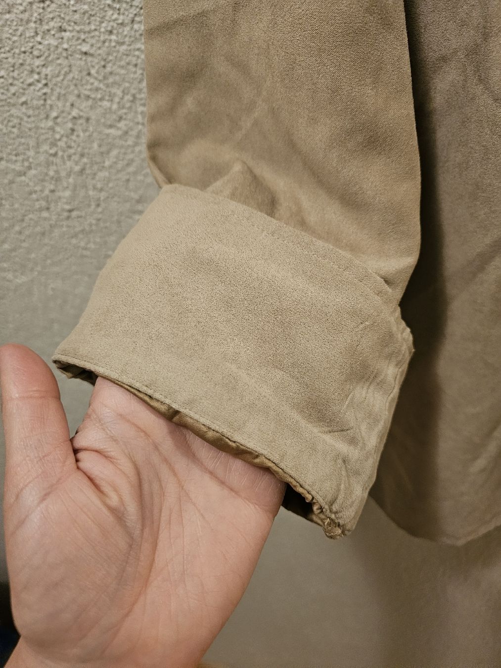 Zara Camicette: Zara Hemdbluse Wildleder Optik Beige Gr. L – Usato da Bern venduto da Oscarella 3