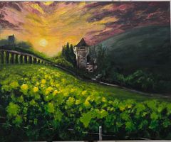 Coucher de soleil sur le château