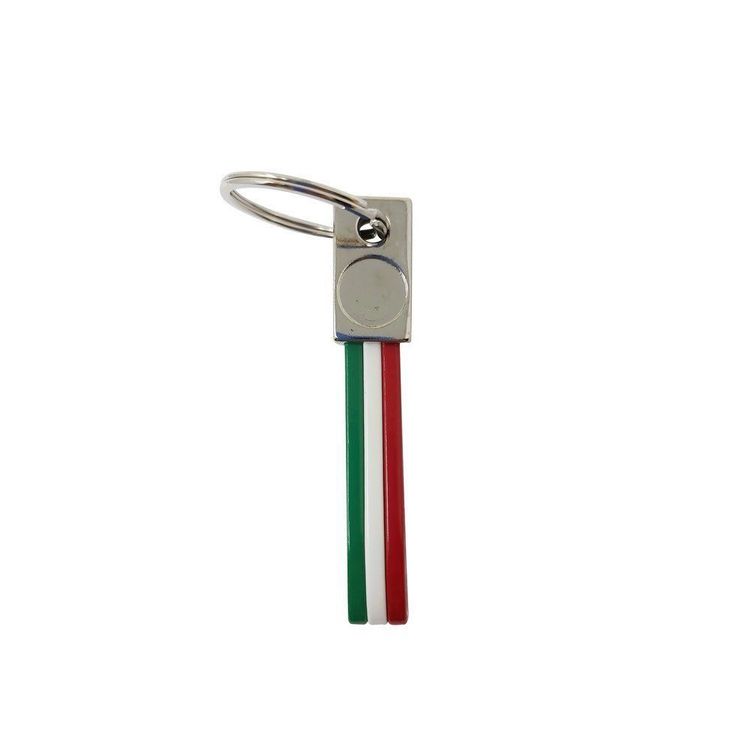 Biomar Labs® Schlüsselanhänger Italien-Flagge – Aus Edelstahl, 70x36 Mm, Mit 3D-Harz-Aufkleber, Made In Germany