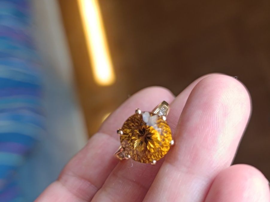 Anelli: Bague argent plaqué or & Citrine Madere! – Usato da Genève venduto da EcrinVintage 6