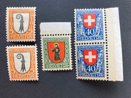 Pro Juventute 1923 - unkomplette Serie ** (ZNr 25, 26, 28)