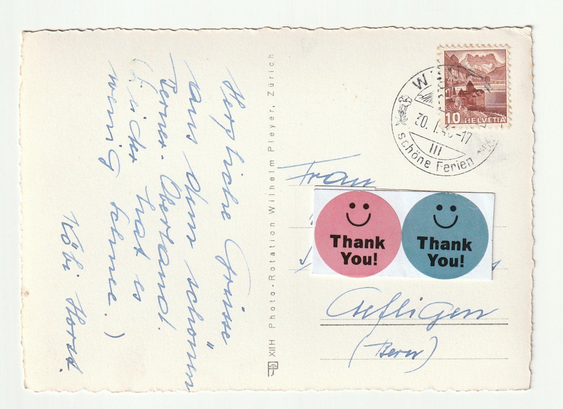 Cartoline postali: Ansichtskarte Kleine Scheidegg Eiger und Mönch 30.01.1946 – Usato da St. Gallen venduto da Ricardo_Deals 1