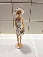 Sommer Deko-Figur, Retro Style, Dame mit Hut und Schwimmring