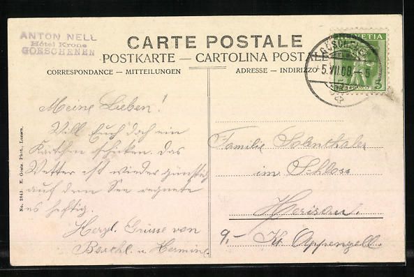 Cartoline postali: Andermatt, Ortsansicht mit Gotthardstras – Usato da Berlin venduto da bartko-reher 1