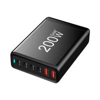 GaN Tech 200W 6-Port EU-Adapter für Samsung & MacBook