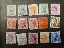 15 seltene Hongkong Briefmarken Jahrgang 1950er/60er Jahre