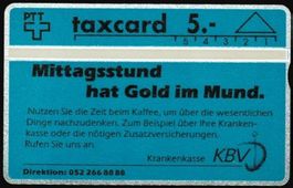 Taxcard 105F_10031 KBV Krankenkasse ungebraucht