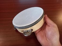 4x Tamburin mit Glöckchen - Tambourin