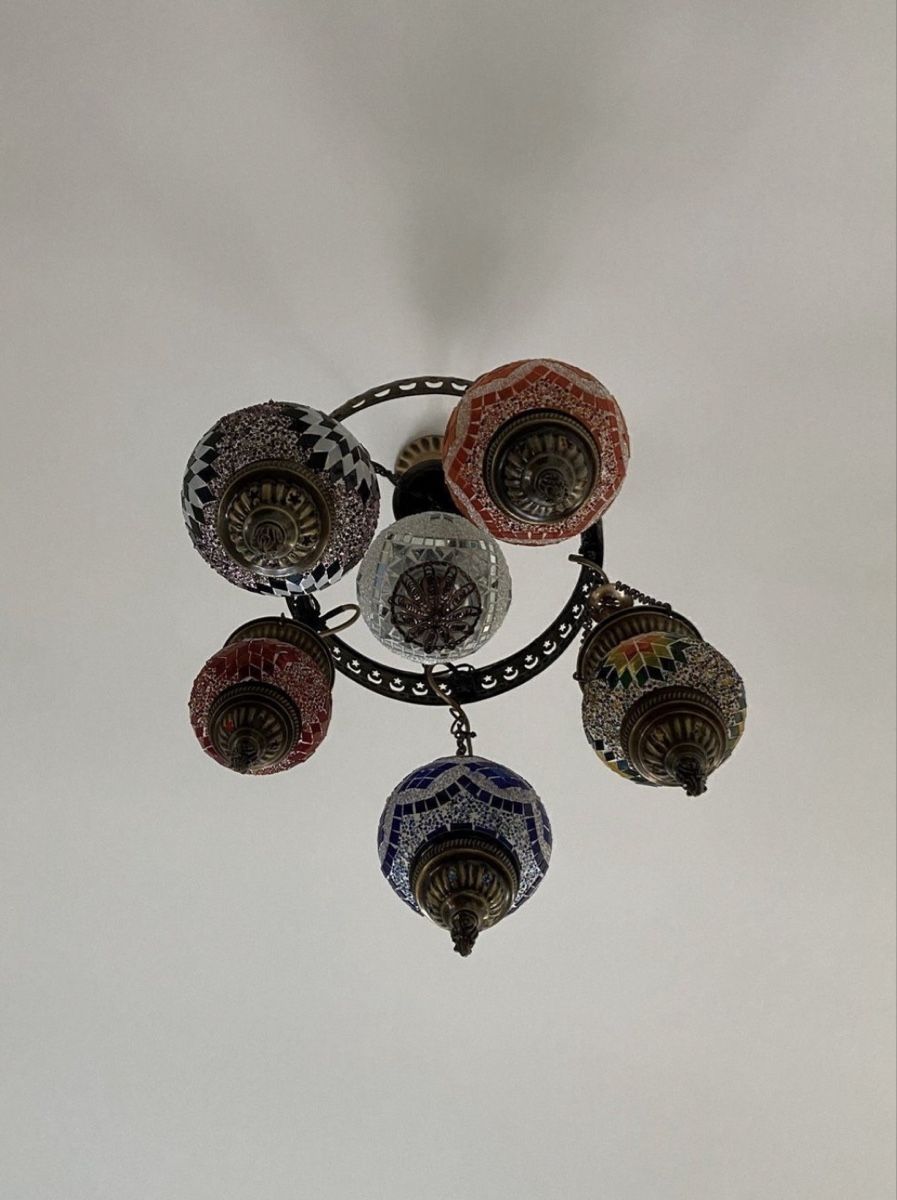 Lampadari & plafoniere: Orientalische Mosaiklampe aus Messing – Usato da Malters venduto da Fereros01