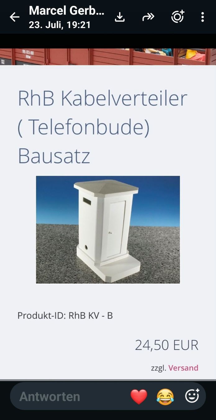 Modellini di ferrovie: LGB Stromverteil Häuschen – Nuovo (secondo la descrizione) da Münsingen venduto da wd65 3