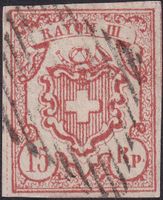 Nr.20 (Rayon III), Type 3 (UM-I), überrandiges Topstück !!!