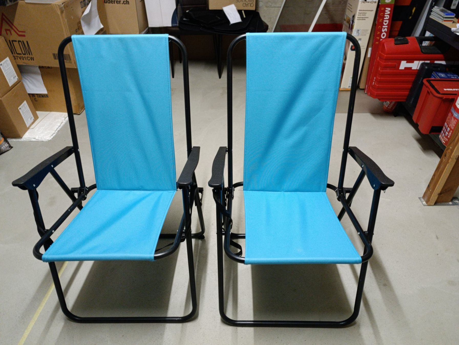Stühle: 2x Campingstuhl /Gartenstühle klappbar hellblau – Gebraucht aus Eschenz von fordescort97 1
