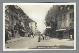 I WK, PAYERNE, LA GRANDE RUE, VUE ANIMÉE, BOULANGERIE ++
