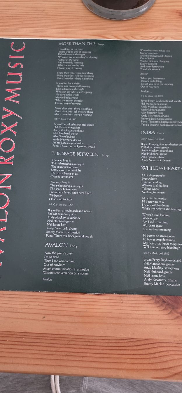 Dischi in vinile: Roxy Music - Avalon (1982)  Near Mint – Usato da Yvonand venduto da RF-VINYL 7