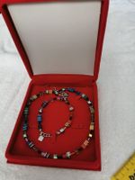 Bunte Coeur de Lion mit Swarovski Kristalle Hals-& Armkette
