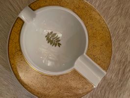Eleganter Zigarrenaschenbecher Arzberg Porzellan/ Golddekor