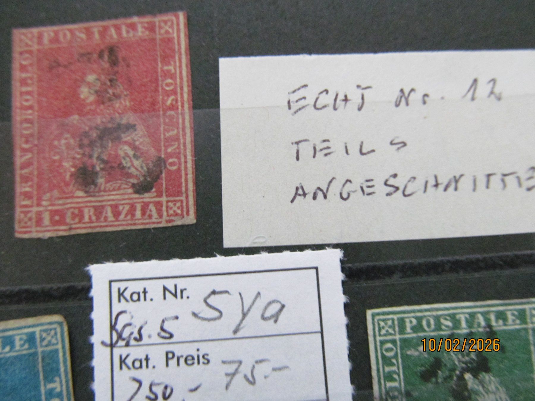 Alle Briefmarken: Toscana   Italien    1851/1857 – Gebraucht aus Hergiswil NW von Panda1990 5