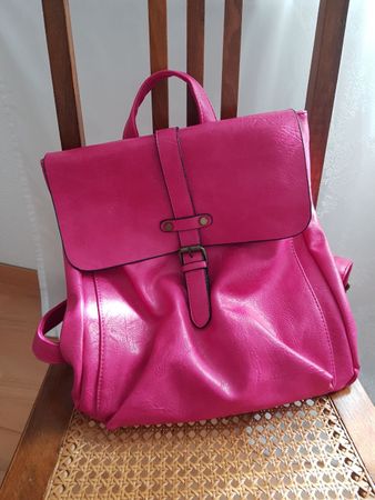 Echtlederrucksack - warmes fashion Pink - vintage look