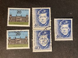 BRD Berlin 1964 Lot Reichstag Kennedy postfrisch/gestempelt