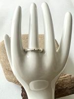 Skulpturaler Designer Silberring 925 rund massiv G51 Vintage