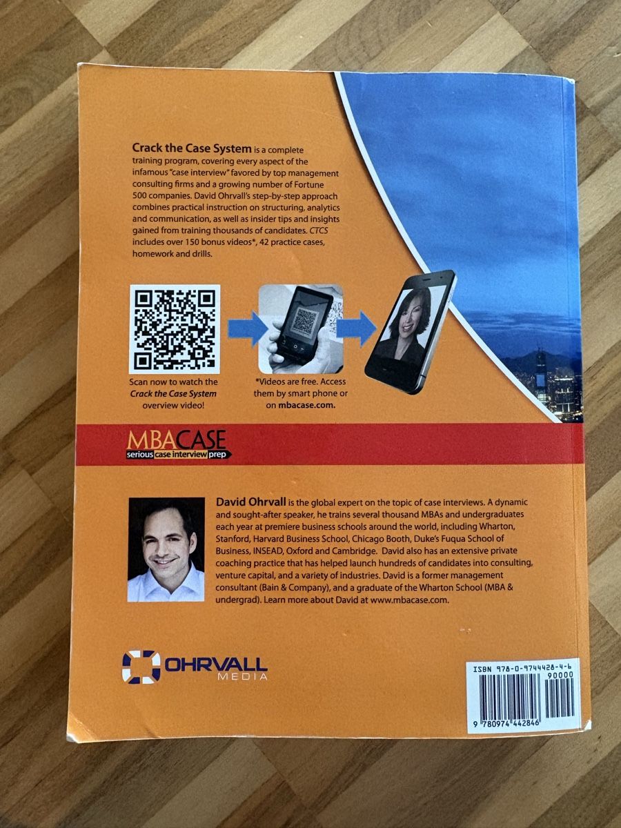 Libri: Crack the case - preparation for Consulting Interview – Usato da Zürich venduto da chemostat 1
